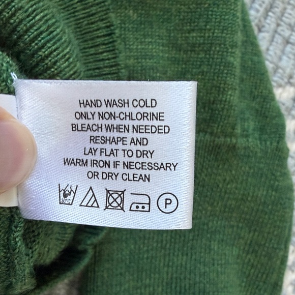 Orvis Forest Green Merino Wool Quarter-Zip Sweater - Men’s Size Large - Picture 5 of 7